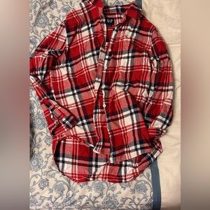 GAP red white and blue flannel
